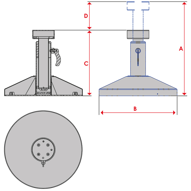 Manual seat base model 6690